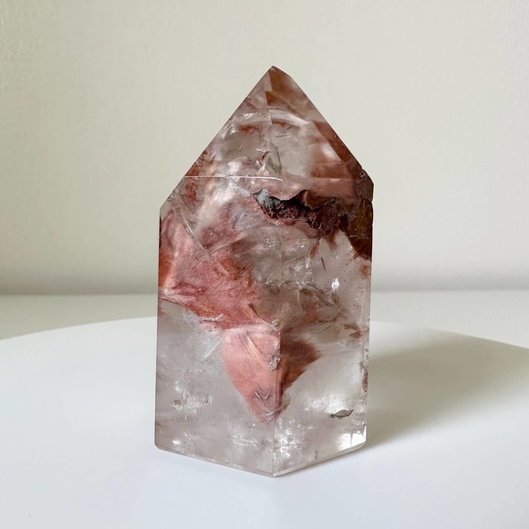Fire Amphibole Quartz Tower Angel Phantom Crystal Natural High Quality - Picture 1 of 7